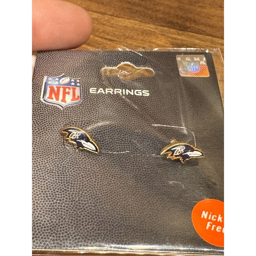 New NFL Baltimore Ravens Licensed Post Stud Earrings